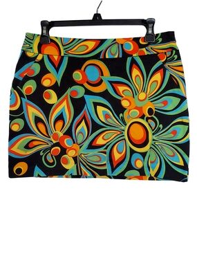 Women’s Printed Mini Skirt - Black Multi Floral
